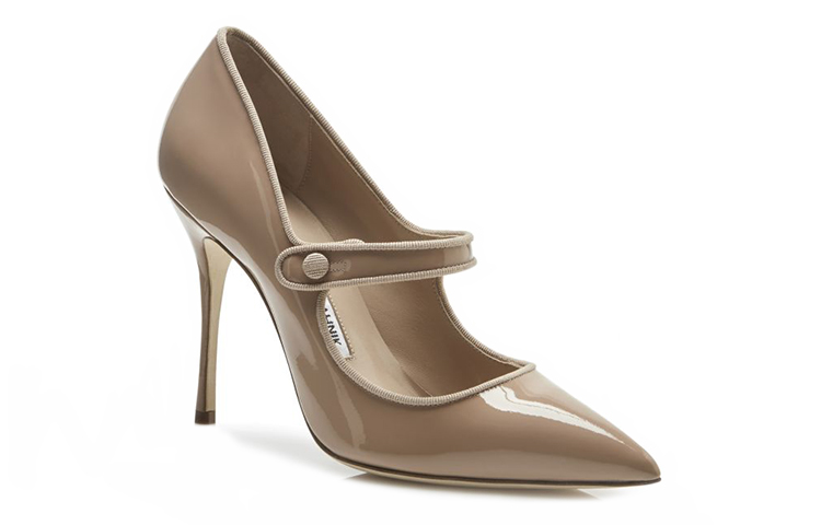 (W) Manolo Blahnik Patent Leather Pointed-Toe Pumps 'Beige' 圖 2