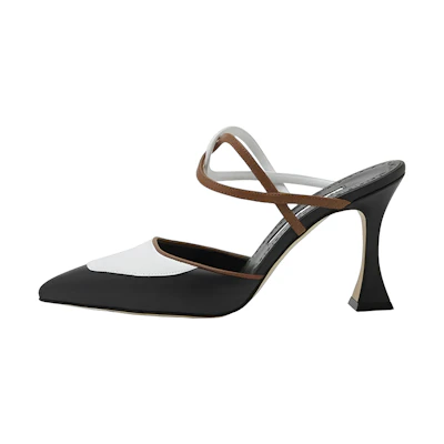 (W) Manolo Blahnik Pointed-Toe Calfskin High Heels 'Black'
