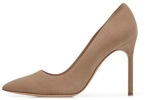 (Women) Manolo Blahnik Pointed-Toe Court Stiletto Heels 'Sand Suede' 9XX-0422-0023 (Women) Manolo Blahnik Pointed-Toe Court Stiletto Heels 'Sand Suede' 9XX-0422-0023