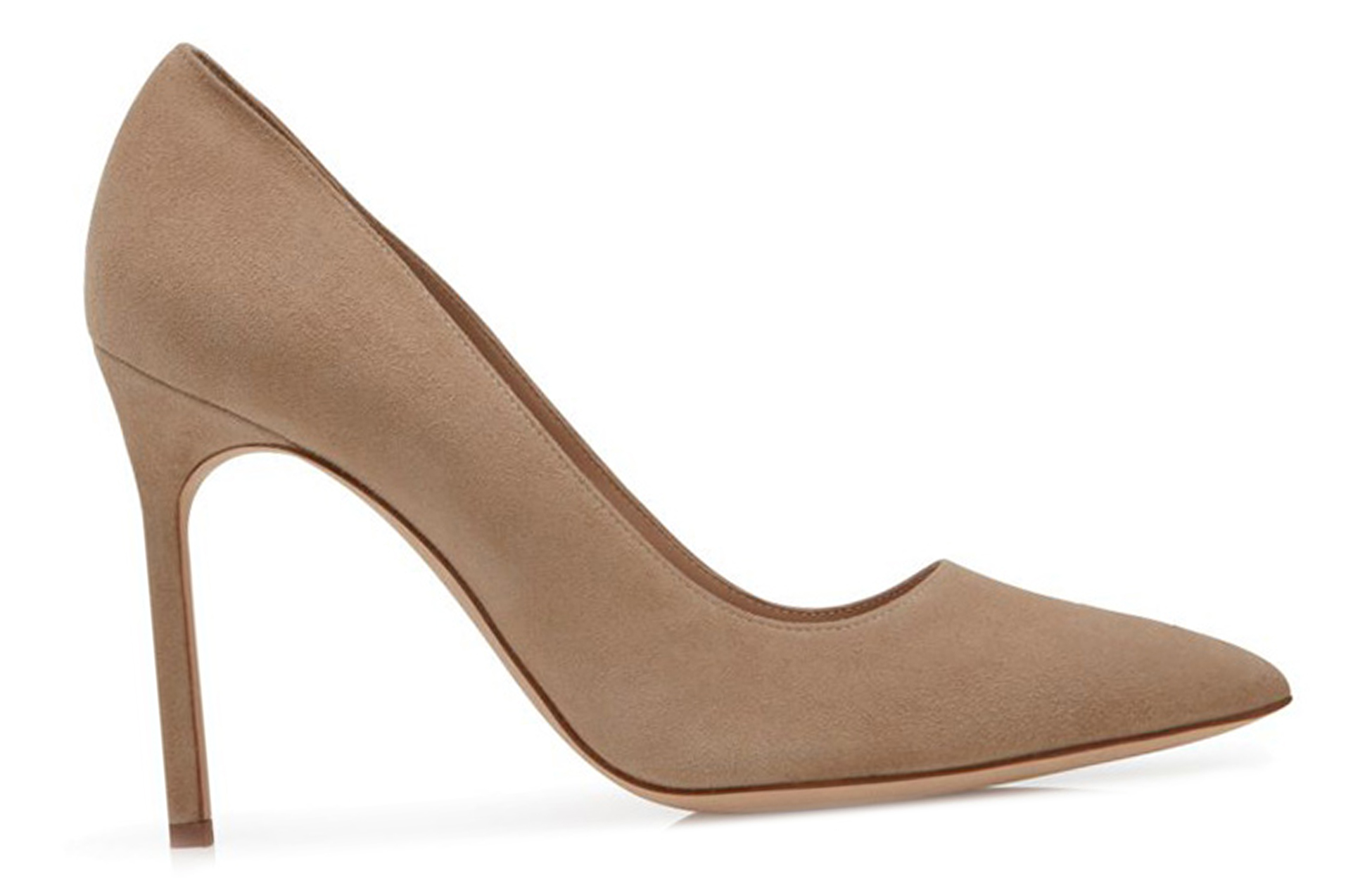 Order (W) Manolo Blahnik Sepatu Hak Stiletto Pointed-Toe 'Sand Suede' 9XX-0422-0023