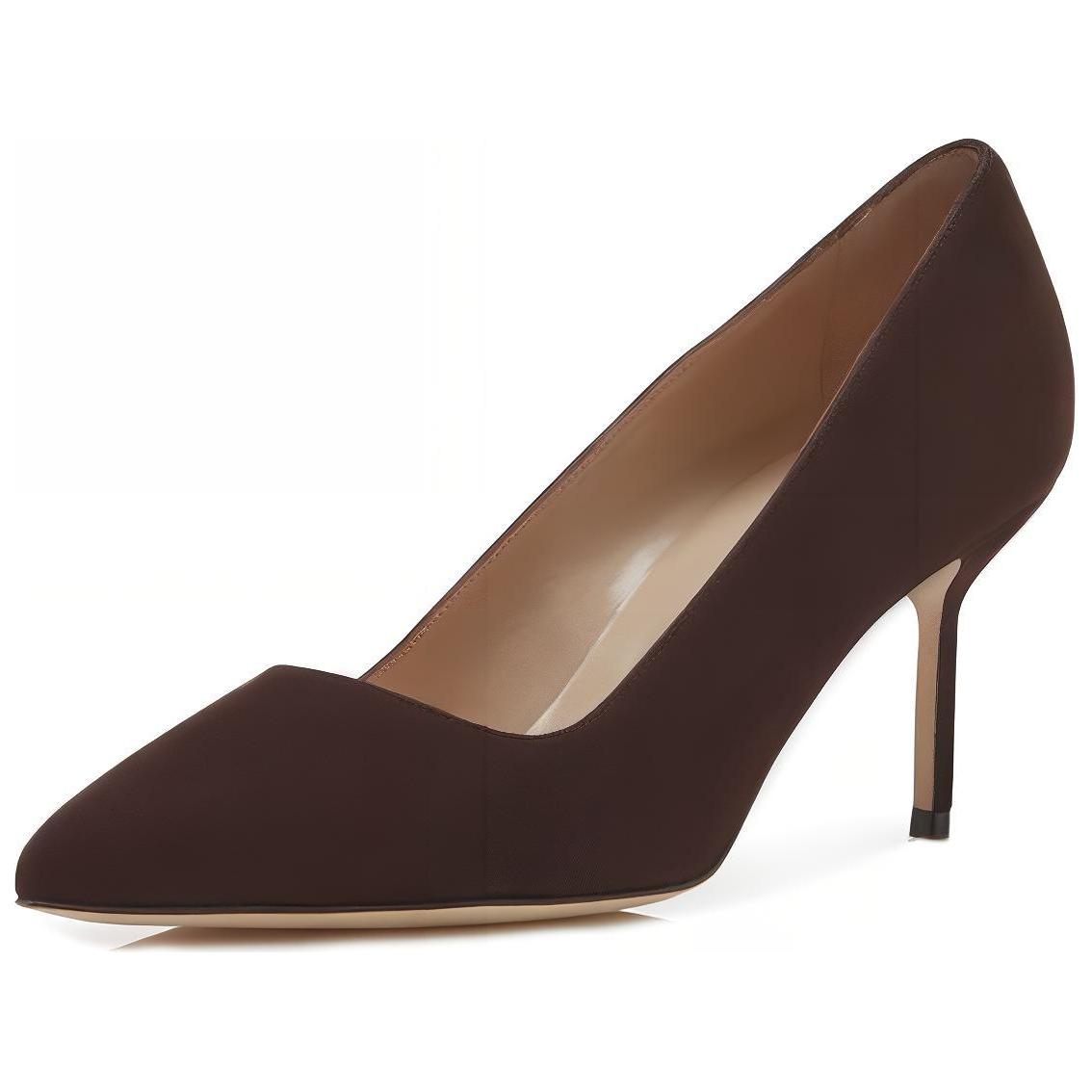 (W) Manolo Blahnik Pointed-Toe High Heels 'Brown Suede' 圖 4