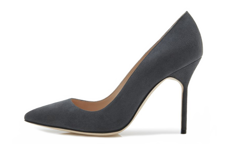 (Women) Manolo Blahnik Pointed-Toe High Heels 'Dark Grey' 9XX-0417-0033