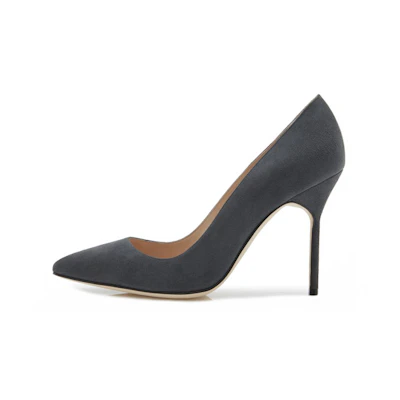 (W) Manolo Blahnik Pointed-Toe High Heels 'Dark Grey'