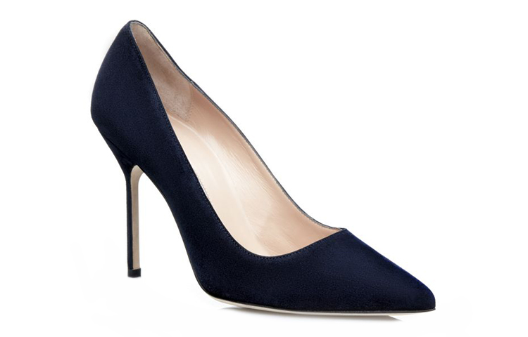 (W) Manolo Blahnik Pointed-Toe High Heels 'Dark Blue Velvet' 圖 2