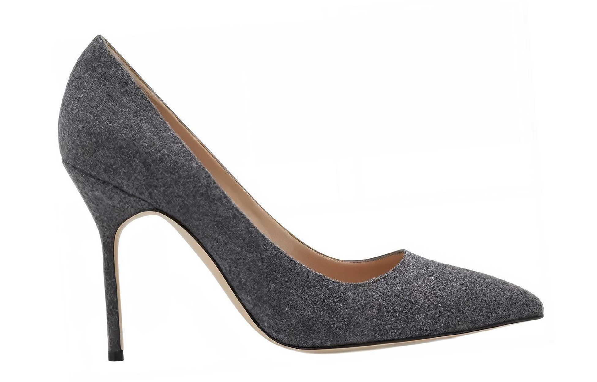 (W) Manolo Blahnik Pointed-Toe High Heels 'Grey Wool Fashion' 圖 2