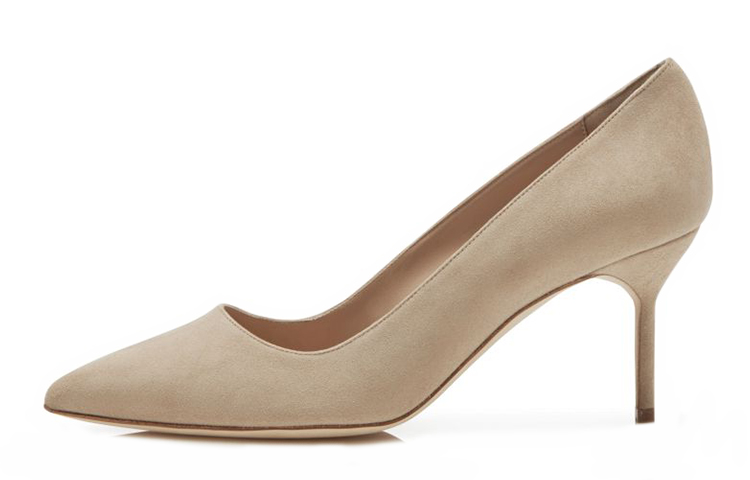 (W) Manolo Blahnik Pointed-Toe High Heels 'Light Brown Suede'