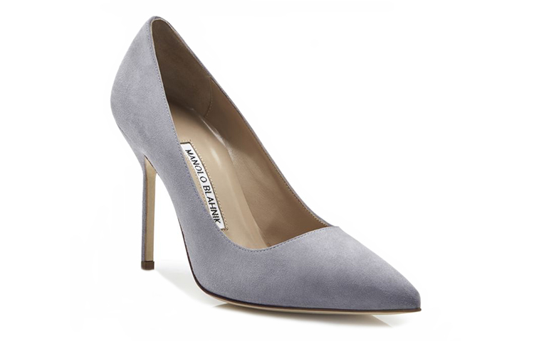 (W) Manolo Blahnik Pointed-Toe High Heels 'Light Grey Suede' 圖 2