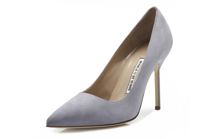 (W) Manolo Blahnik Pointed-Toe High Heels 'Light Grey Suede' 圖 3