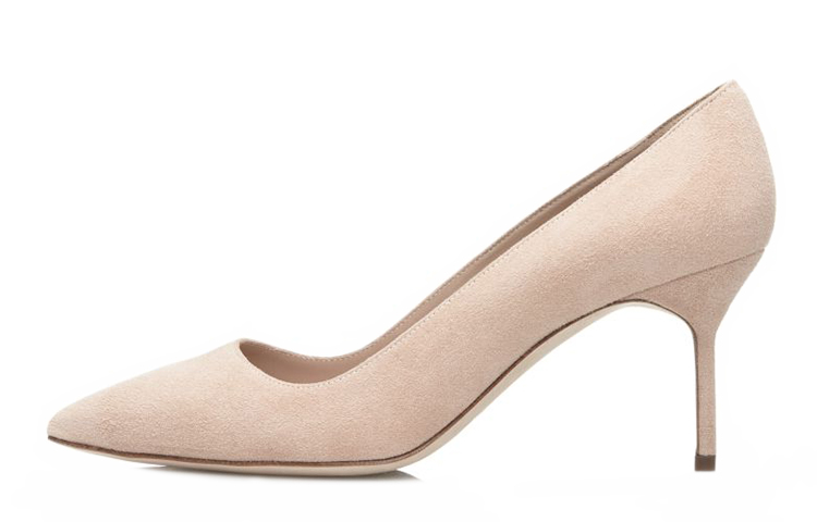 (W) Manolo Blahnik Pointed-Toe High Heels 'Nude'
