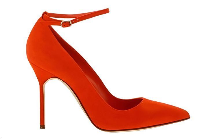 (W) Manolo Blahnik Pointed-Toe High Heels 'Orange Velvet' 圖 2