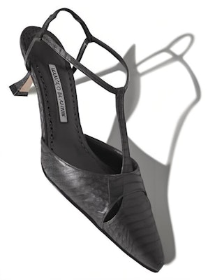 (W) Manolo Blahnik Kasut Tumit Runcing Kulit 'Hitam' 218-0069-0013 Lookbook (W) Manolo Blahnik Kasut Tumit Runcing Kulit 'Hitam' 218-0069-0013