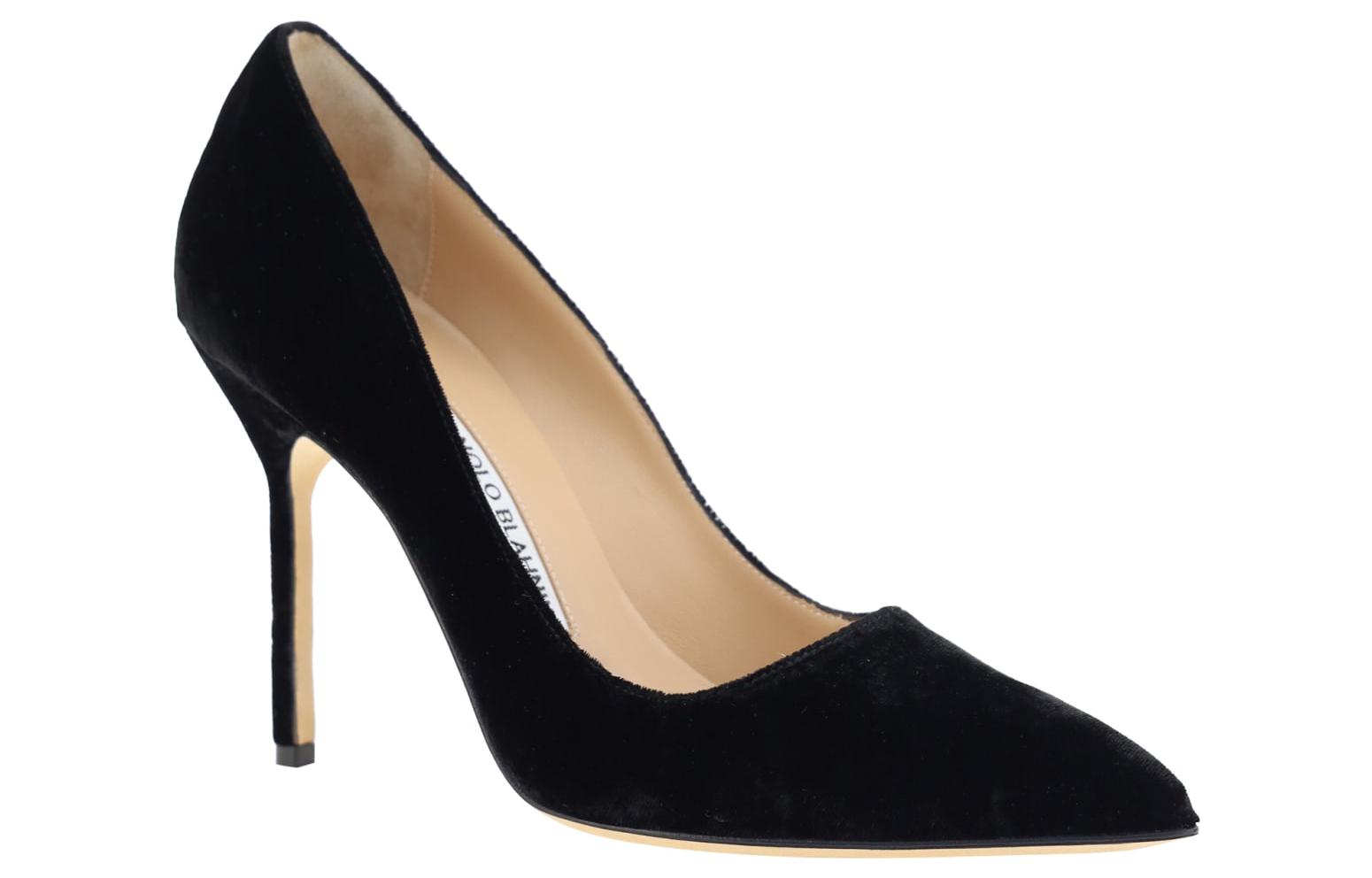 (W) Manolo Blahnik Pointed-Toe Mule 'Black Velvet' 圖 2
