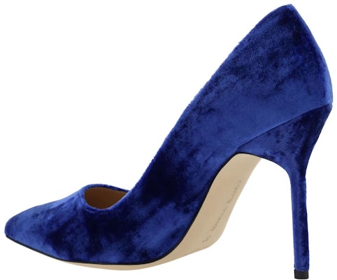 (Women) Manolo Blahnik Pointed-Toe Mule Stiletto 'Blue Velvet' 323-2552-4326 Lookbook (Women) Manolo Blahnik Pointed-Toe Mule Stiletto 'Blue Velvet' 323-2552-4326