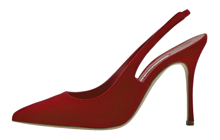 (Women) Manolo Blahnik Pointed-Toe Pump 'Red Velvet' 318-0521-0001