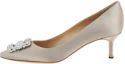 Buy (W) Manolo Blahnik Kasut Tumit Runcing Selipar 'Kelabu' 9XX-0315-0502