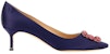 (W) Manolo Blahnik Kasut Tumit Runcing Slip-On 'Ungu' 422-1473-4116