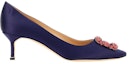 Order (W) Manolo Blahnik Kasut Tumit Runcing Slip-On 'Ungu' 422-1473-4116