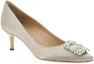 Order (W) Manolo Blahnik Kasut Tumit Runcing Selipar 'Kelabu' 9XX-0315-0502