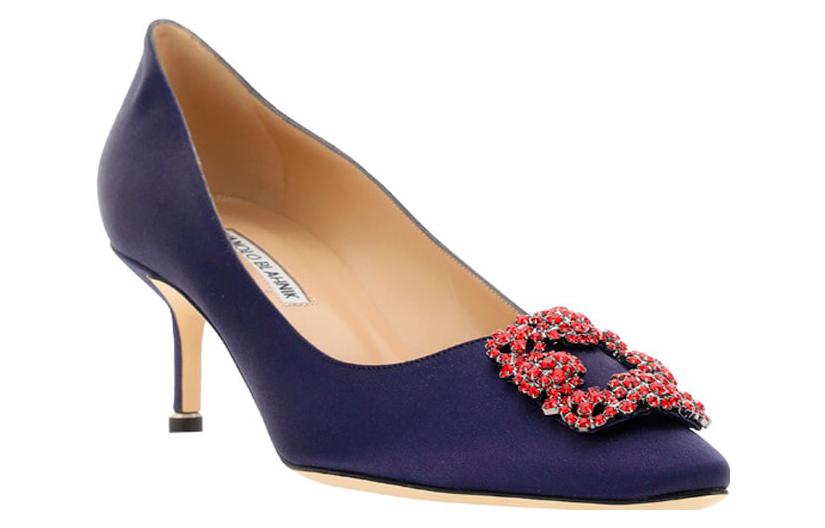 Lookbook (W) Manolo Blahnik Kasut Tumit Runcing Slip-On 'Ungu' 422-1473-4116