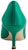 (W) Manolo Blahnik Kasut Tumit Kucing Hujung Runcing 'Hijau Slip-Ons' 9XX-0315-3206