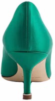 Shop MANOLO BLAHNIK 尖頭套穿 細跟 高跟鞋 5cm 女款 綠色