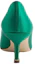 Shop (W) マノロブラニク 緑 キトゥンヒール ポインテッドトゥ 9XX-0315-3206