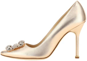 (Women) Manolo Blahnik Pointed-Toe Stiletto 'Gold' 223-1430-2266 (Women) Manolo Blahnik Pointed-Toe Stiletto 'Gold' 223-1430-2266