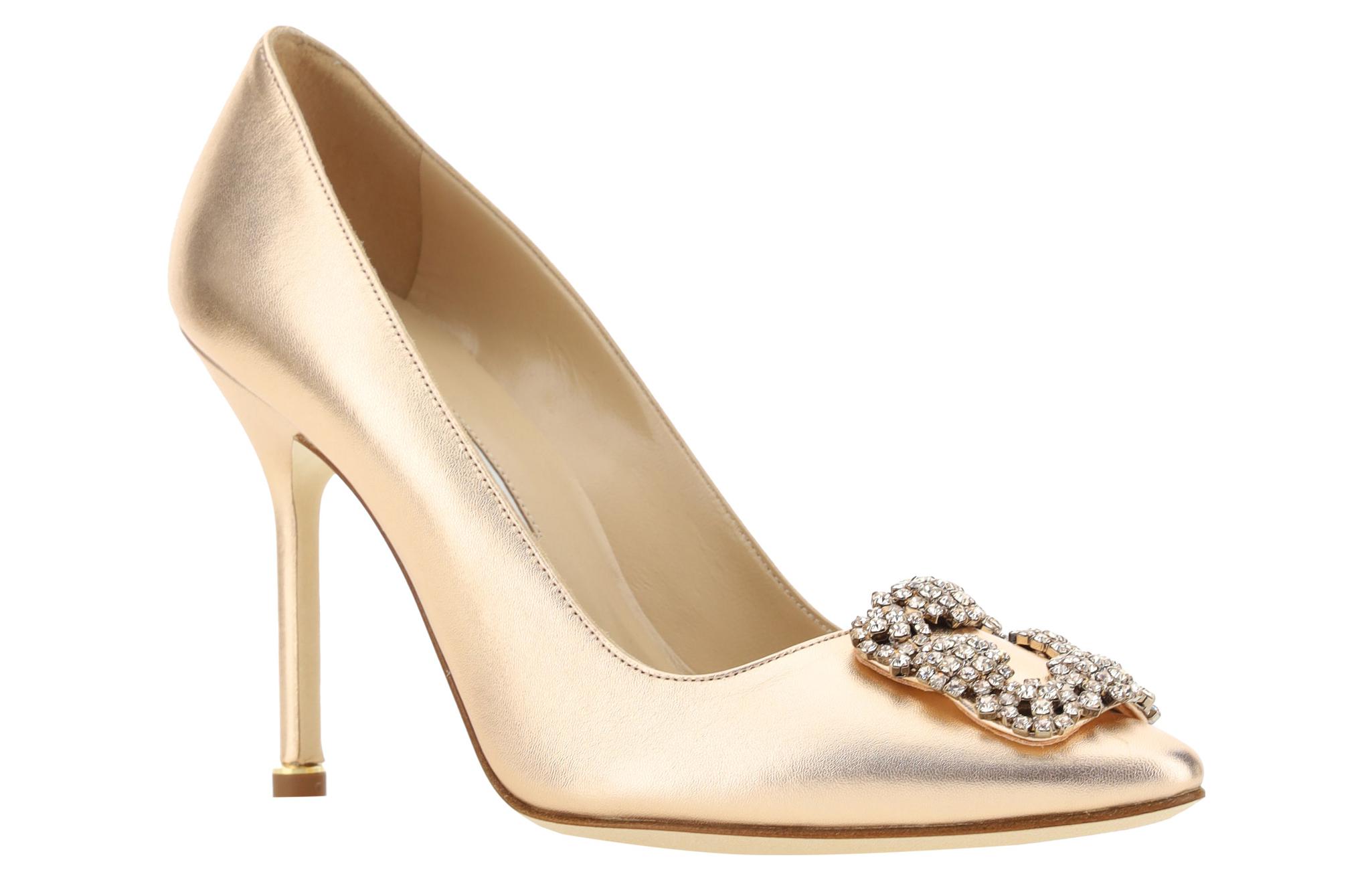 (W) Manolo Blahnik Pointed-Toe Stiletto 'Gold' 圖 2