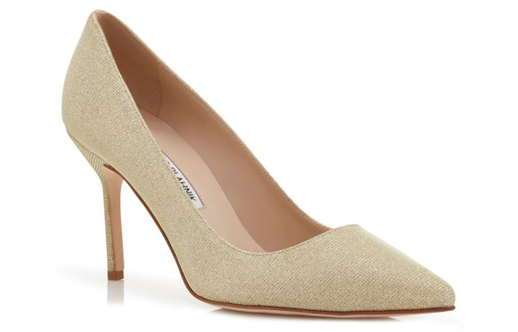 (W) Manolo Blahnik Pointed-Toe Stiletto 'Pale Gold Court' 圖 2