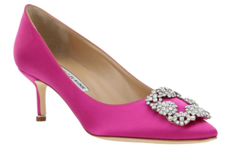 Order (W) Manolo Blahnik Sepatu Stiletto Lancip 'Pink' 9XX-0315-5275