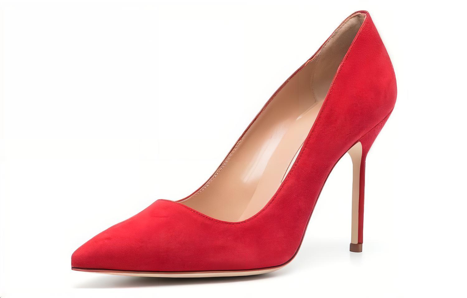 (W) Manolo Blahnik Pointed-Toe Stiletto 'Red Velvet' 圖 4