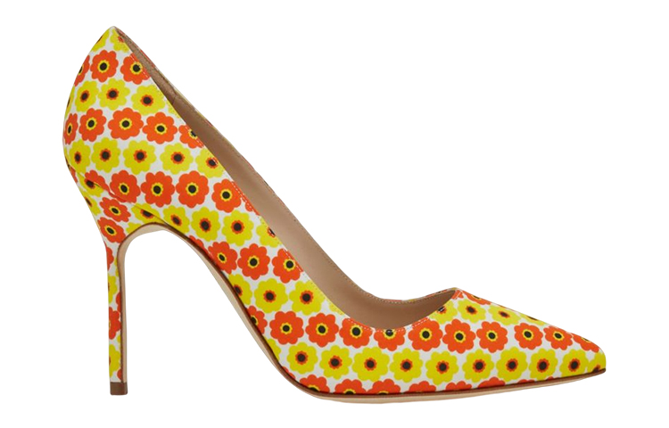 (W) Manolo Blahnik Pointed-Toe Stiletto 'Yellow Floral' 圖 2