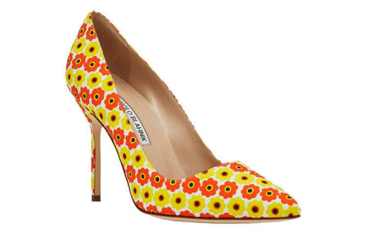 (W) Manolo Blahnik Pointed-Toe Stiletto 'Yellow Floral' 圖 3