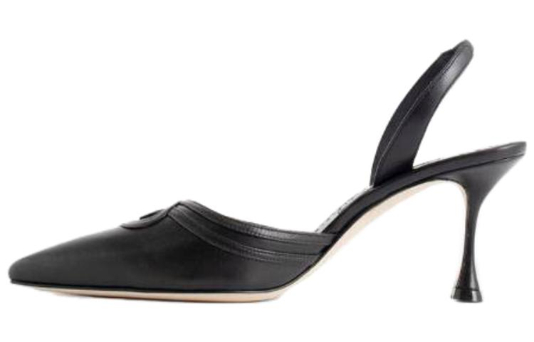 (Women) Manolo Blahnik Pointed-Toe Stiletto Mules 'Black' 223-1357-0015