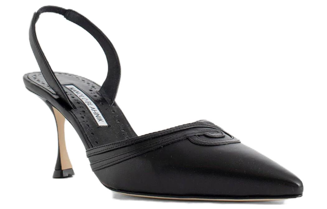 Lookbook (Women) Manolo Blahnik Pointed-Toe Stiletto Mules 'Black' 223-1357-0015