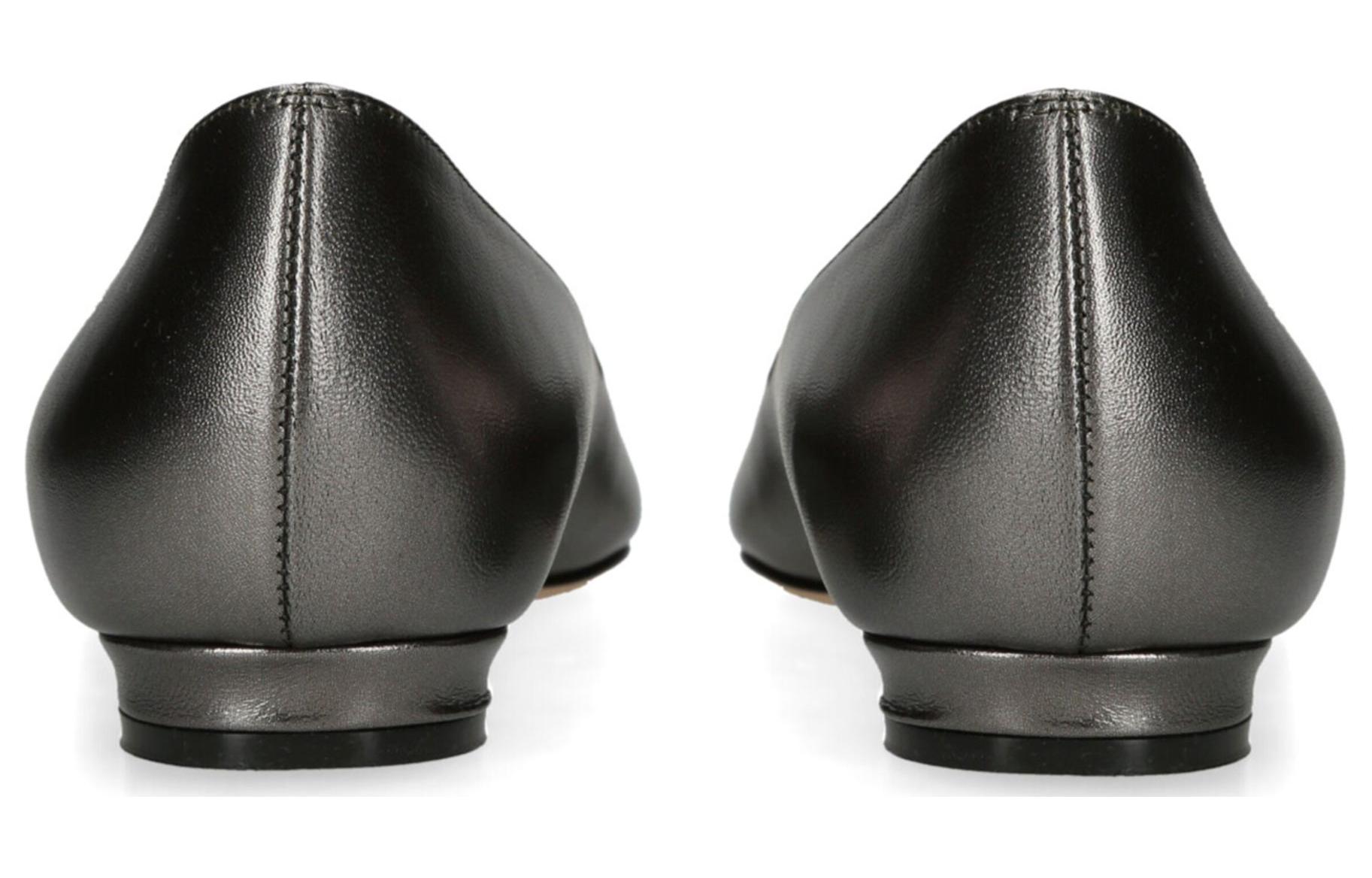 Shop (Women) Manolo Blahnik Pointed-Toe Stiletto Mules 'Black Leather' 223-1496-0001