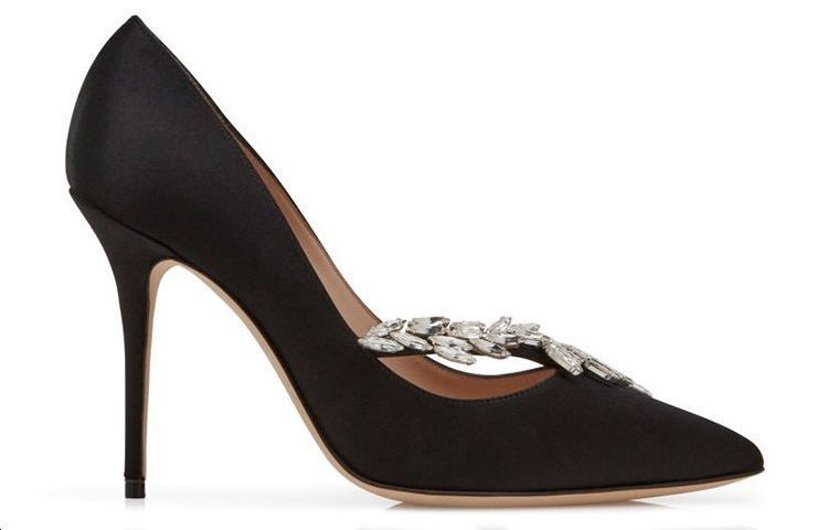 Order (W) Manolo Blahnik Sepatu Hak Tinggi Lancip 'Hitam' 9XX-0369-0049