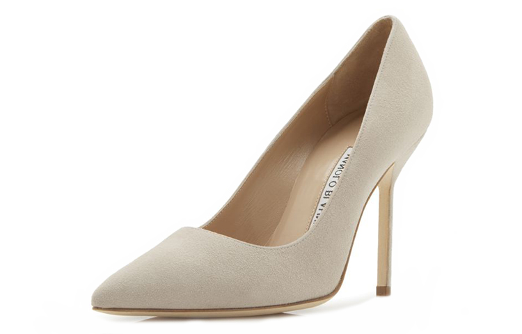 (W) Manolo Blahnik Pointed Toe High Heel 'Beige Suede' 圖 4