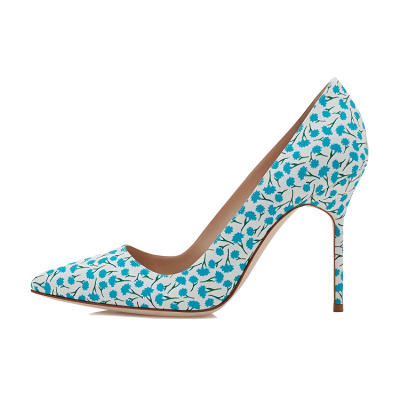 (W) Manolo Blahnik Pointed Toe High Heel 'Blue'