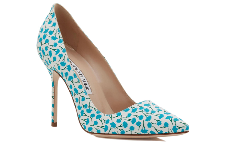 (W) Manolo Blahnik Pointed Toe High Heel 'Blue' 圖 3