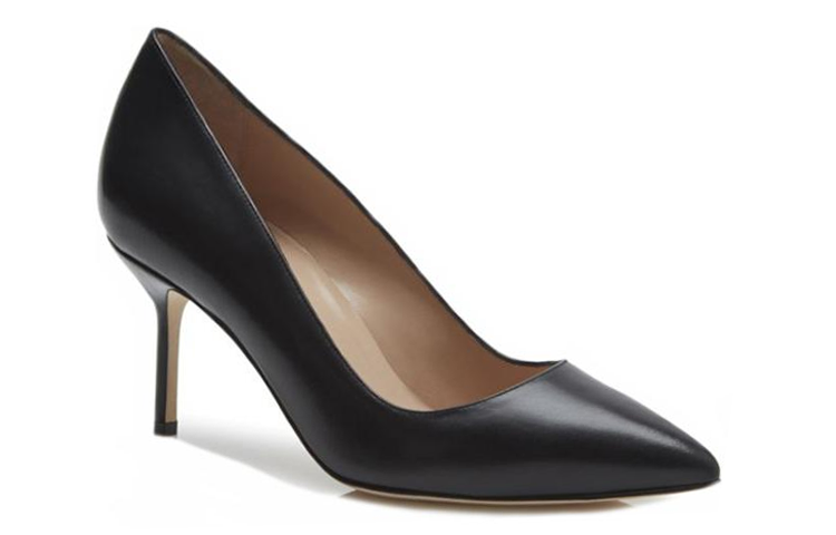 (W) Manolo Blahnik Pointed Toe High Heels 'Black Leather' 圖 4