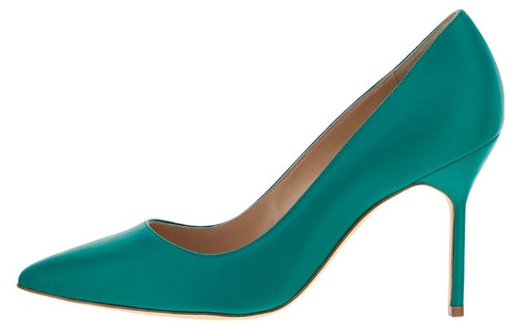 Buy (W) Manolo Blahnik 绿色尖头高跟鞋 9XX-0464-3212