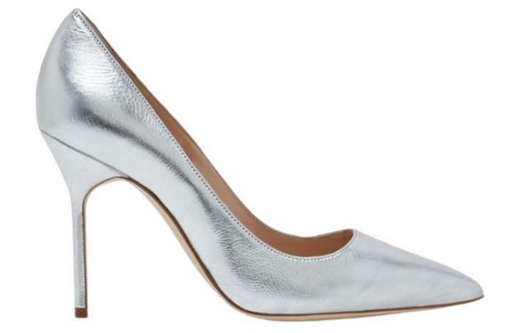 (W) Manolo Blahnik Pointed Toe High Heels 'Silver' 圖 2