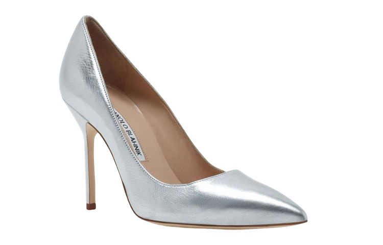 (W) Manolo Blahnik Pointed Toe High Heels 'Silver' 圖 3