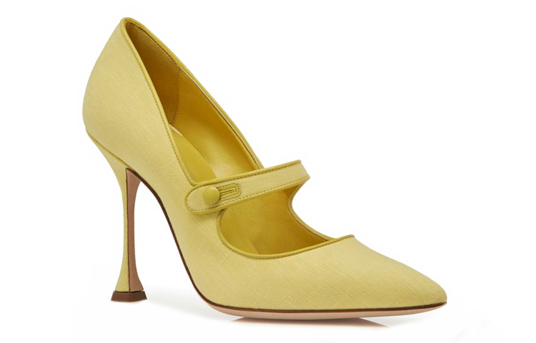 (W) Manolo Blahnik Pointed Toe High Heels 'Yellow' 圖 2