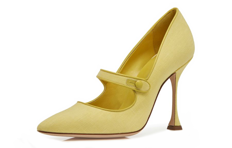 (W) Manolo Blahnik Pointed Toe High Heels 'Yellow' 圖 3