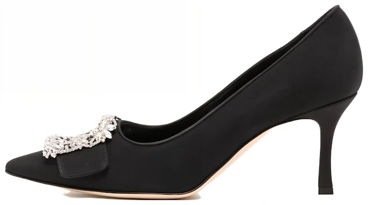 (W) Manolo Blahnik Pointed Toe Mule 'Black Kitten Heel' Sepatu Hak Kucing Hitam 121-1791-0002 Buy (W) Manolo Blahnik Pointed Toe Mule 'Black Kitten Heel' Sepatu Hak Kucing Hitam 121-1791-0002