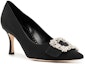 Order (W) Manolo Blahnik Tumit Runcing 'Tumit Kucing Hitam' 121-1791-0002