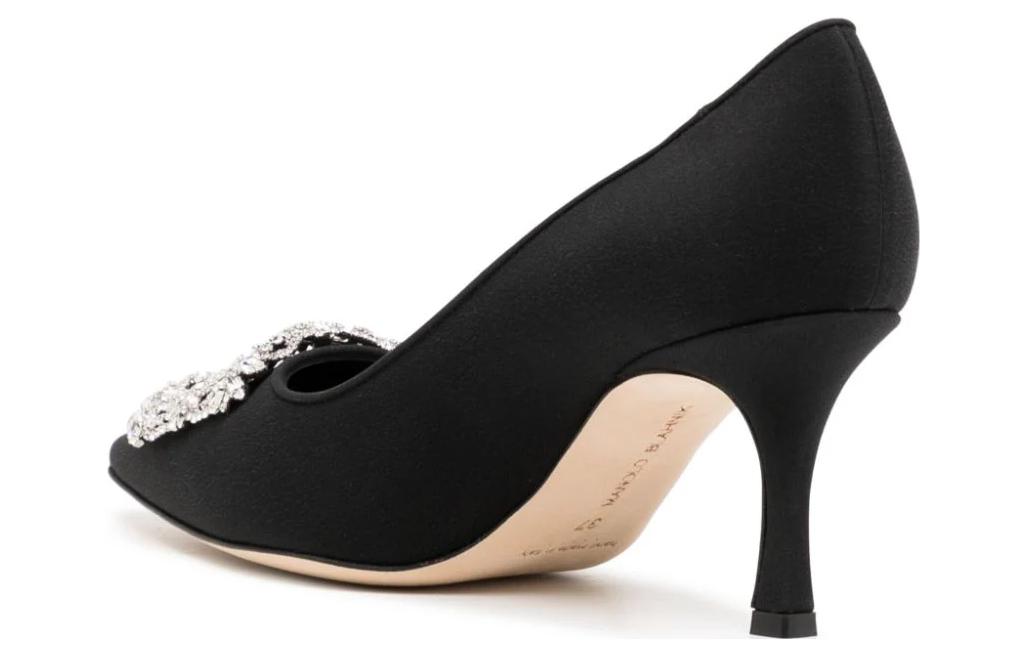 Lookbook (W) Manolo Blahnik Pointed Toe Mule 'Black Kitten Heel' Sepatu Hak Kucing Hitam 121-1791-0002
