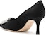 (W) Manolo Blahnik Tumit Runcing 'Tumit Kucing Hitam' 121-1791-0002